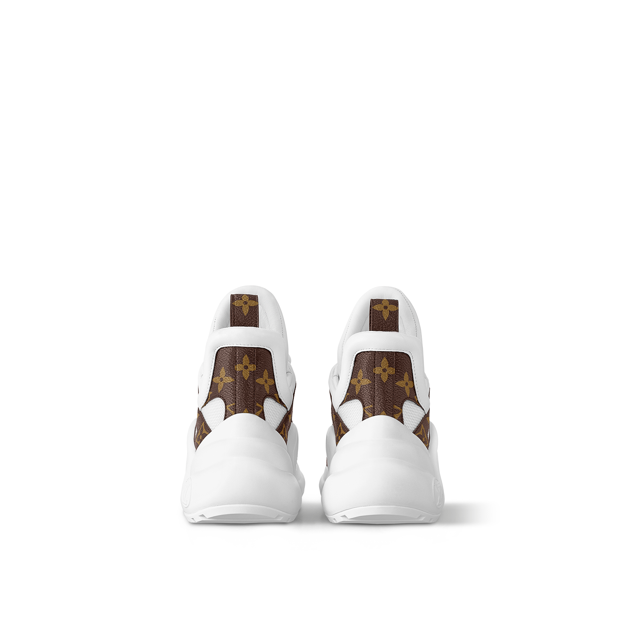 White and gold hot sale louis vuitton sneakers